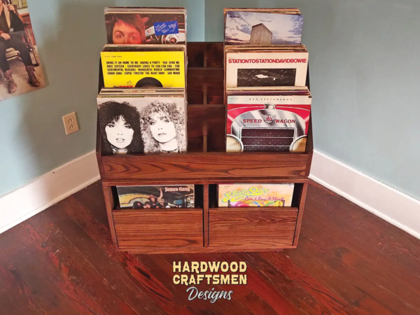 Vinyl Record Cabinet with Dovetail Drawers - Image 2