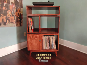 large-maple-record-cabinet-tall-narrow-vinyl-storage-with-equipment-shelf-record-stand-with-doors