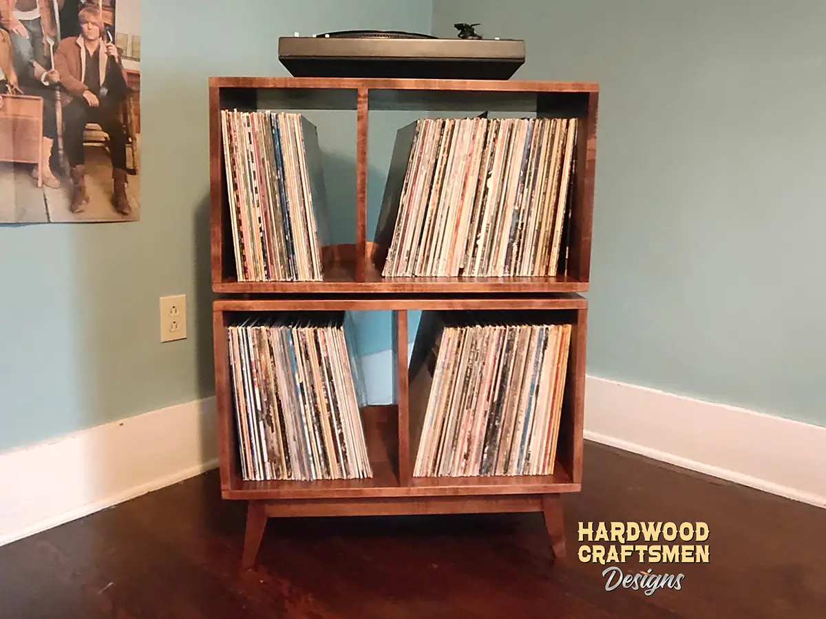 Solid Maple Record Storage Cabinet, Tall Record Player Stand, Narrow Vinyl Storage Holds About 180 Albums Built with Solid Wood - Image 10