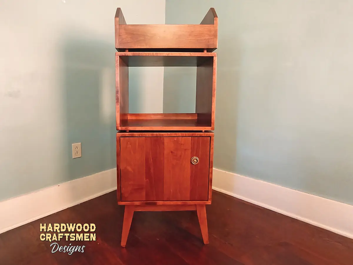 Tall Narrow Record Storage Cabinet, "LP Flip-Bin” Record Stand, Vinyl Storage with Doors Holds Up To 270 Albums - Image 2