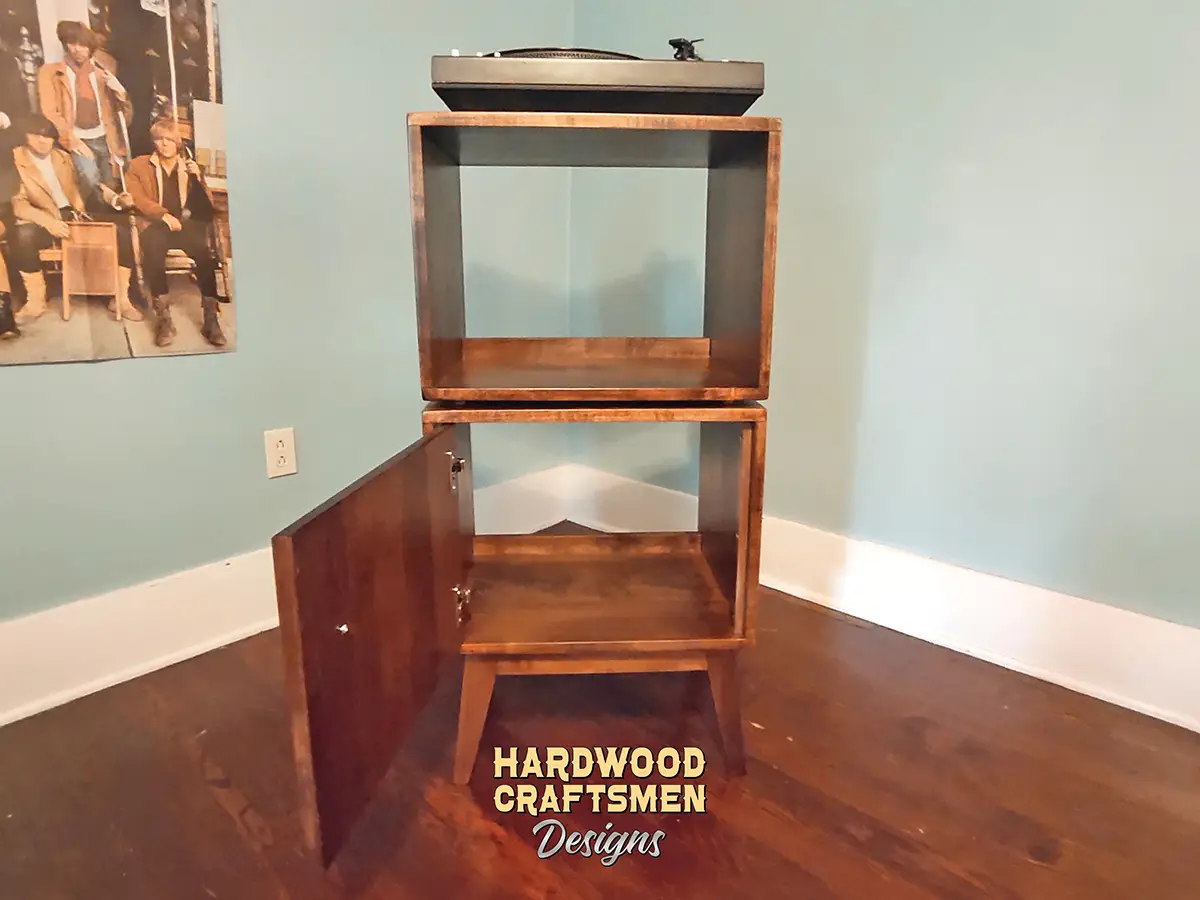 Record Storage Cabinet Turntable Station, Large Vinyl Record Storage Cabinet Holds Up To 360 Albums - Image 7
