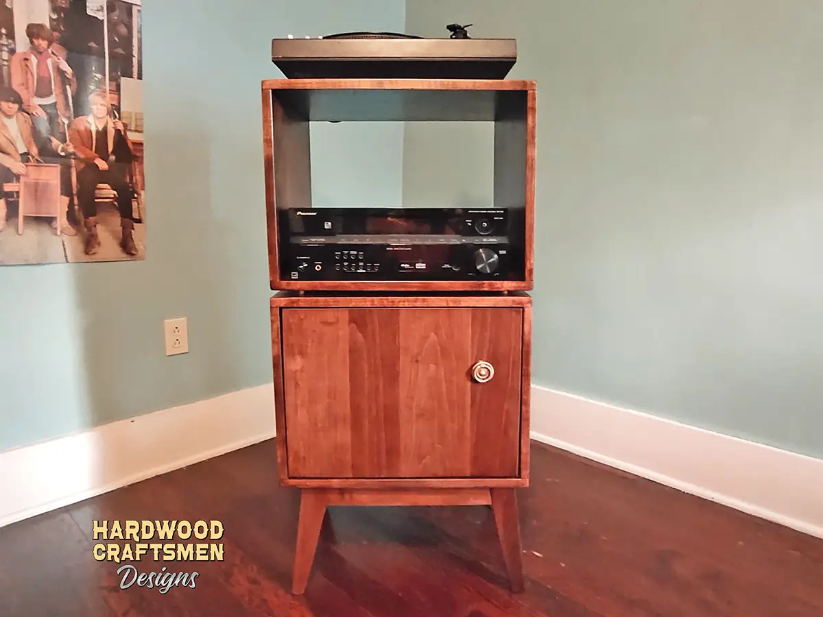 Record Storage Cabinet Turntable Station, Large Vinyl Record Storage Cabinet Holds Up To 360 Albums - Image 8