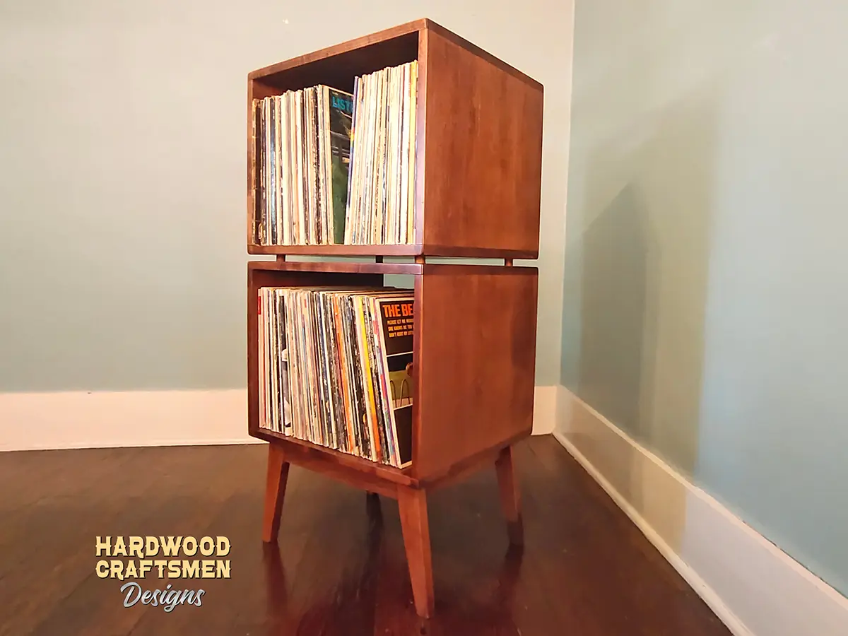 Record Player Stand Solid Maple, Vinyl Storage Large Stand, Record Cabinet with Solid Wood Doors Holds Up to 360 Albums - Image 7