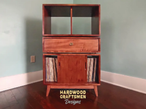 large-record-cabinet-with-sliding-doors-vinyl-storage-with-drawers-Mid-Century-record-player-stand