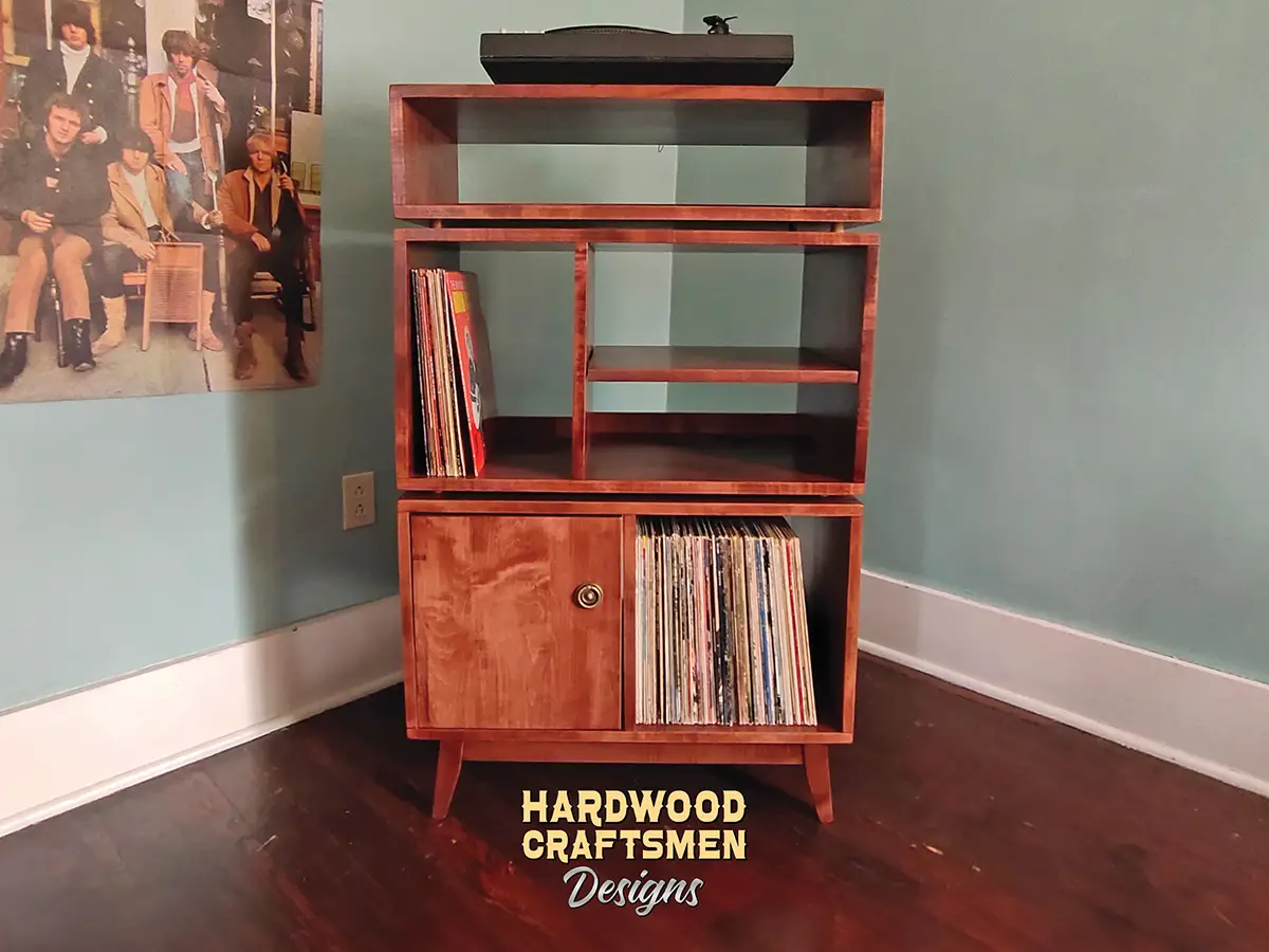 Amish Liquor Wine Cabinet, Solid Wood Amish Furniture - Image 3