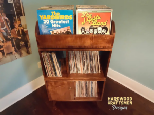 large-vinyl-record-storage-2-"LP-flip-bin”-vinyl-stand-tall-record-cabinet-with-doors