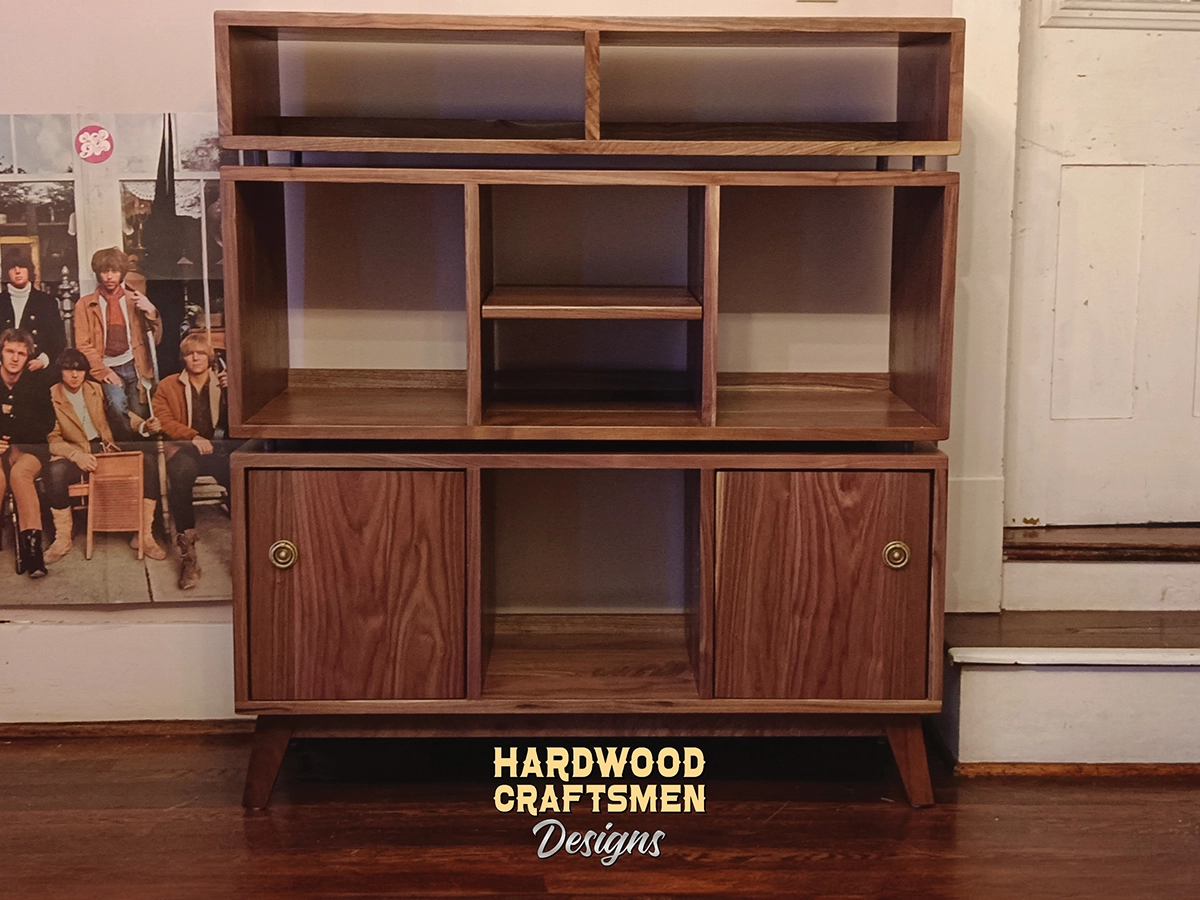 Custom Stereo Cabinets & Bookcase Wall Units, Amish Crafted Furniture - Image 5
