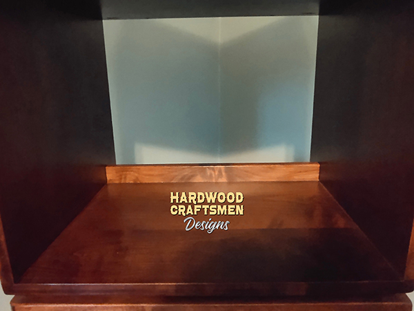 Walnut Record Player Stand w/ Drawers, Vinyl Cabinet Storage, Amish Made LP Stand - Image 11