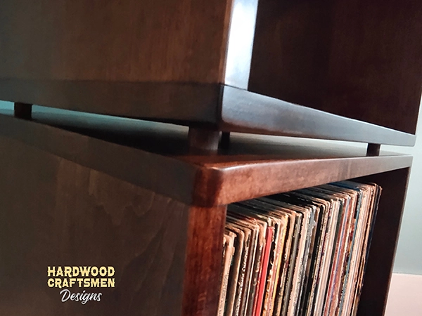 Record Cabinet with Stereo Bays, Turntable Player Vinyl Stand, Record Storage Cabinets - Image 12