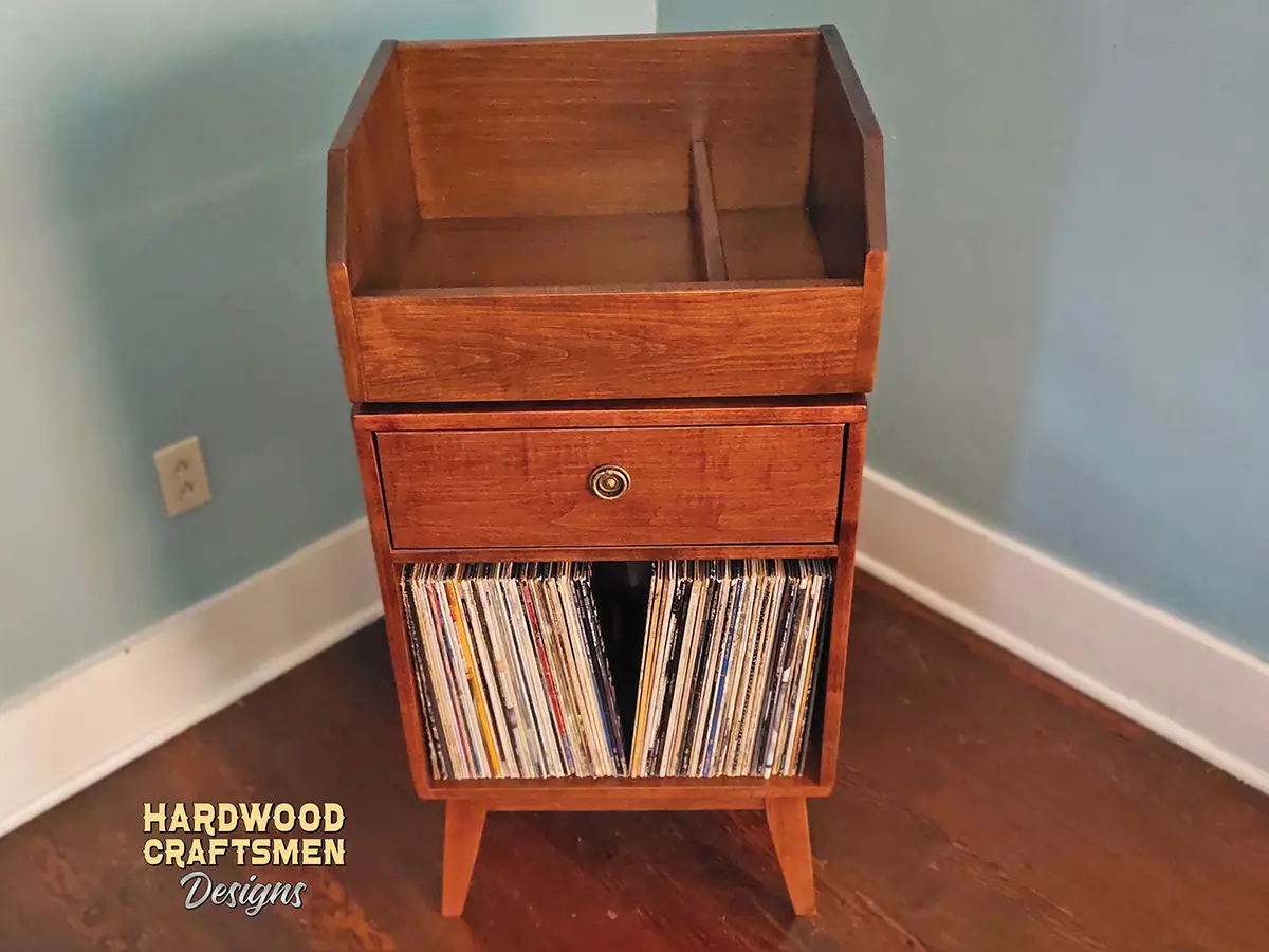 2 x 1 Vinyl Record Storage Cabinet with Drawer