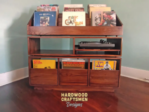 dovetail 3 x 3 record storage cabinet, 3 drawer, vinyl stand with 9 flip top bins dovetail-3-x-3-record-storage-cabinet-3-drawer-vinyl-stand-with-9-flip-top-bins