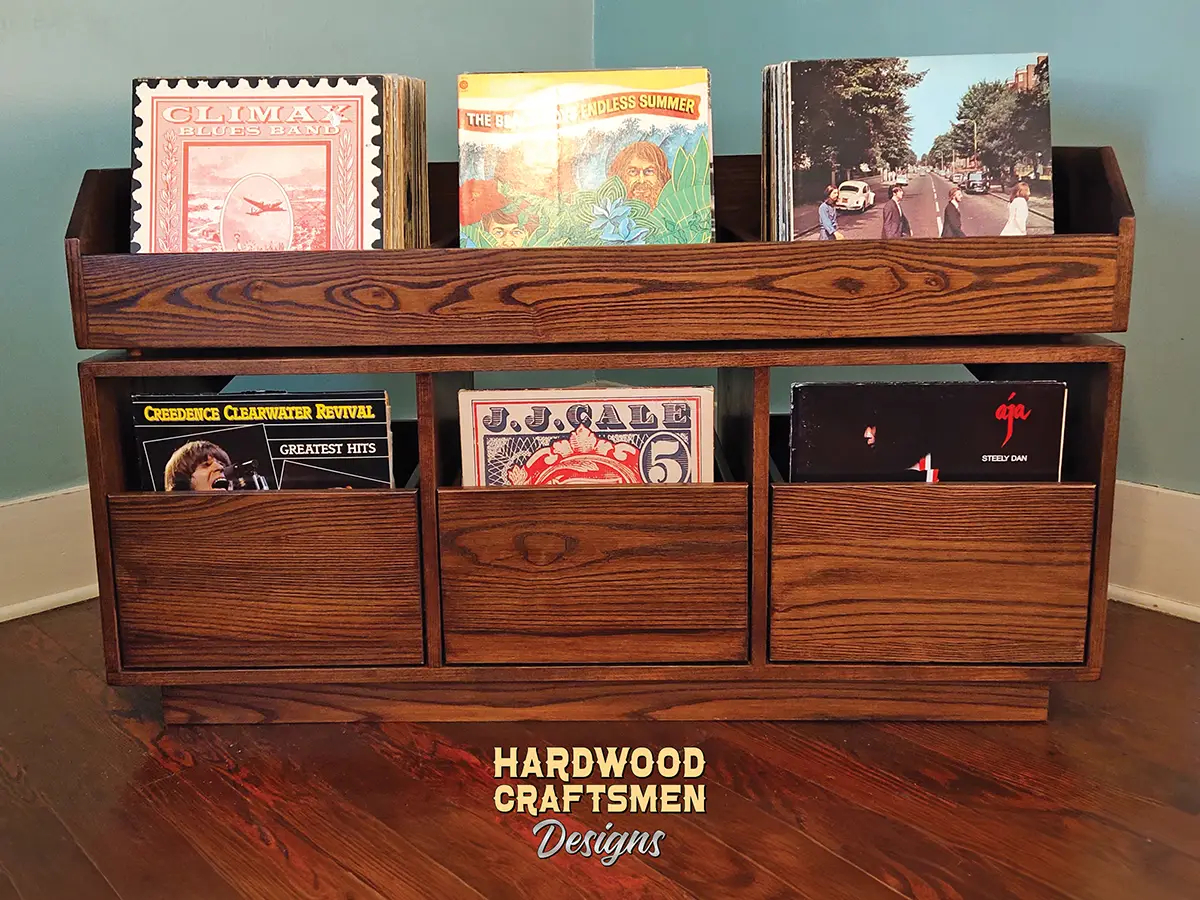 Oak Record Storage Cabinet, 9-Flip-Bin, 6-Drawer - Image 14