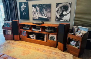 Custom stereo cabinet by Hardwood Craftsment