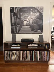 Record storage cabinet by Hardwood Craftsmen