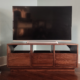 Dovetail TV stand sideboard with pull out storage drawers available 49-to-74 inch in width